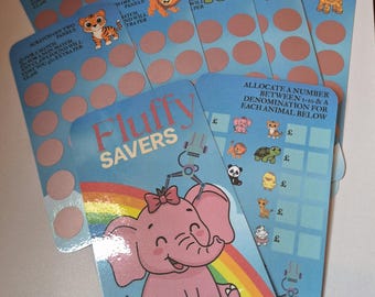 Fluffy Savers Scratch Off Savings challenge