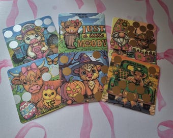 Highland Cow themed minis, available as a set or individually