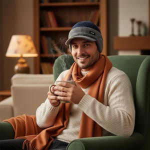 Wintermütze mit klappbarer Ohrenklappe | Urlaub Geschenk | Weihnachtsgeschenk | Warme Mütze für Herren | Geschenk für Papa | Geburtstagsgeschenk | Valentinstag Geschenk