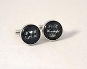 Groom Gift from Bride Groom Cufflinks Personalized Wedding Cufflinks Groomsmen Gift Personalized Wedding Cufflinks Custom STAINLESS STEEL