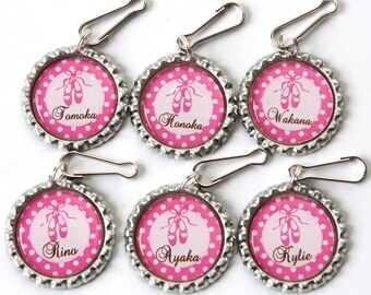 Ballerina Party Favors, Ballerina Birthday Party Favors, Pink Ballet Shoes Ballet Dance Bag Tag - Kids Personalized party favors