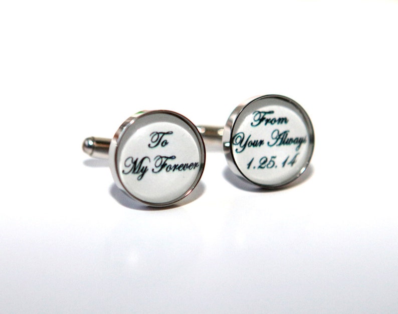 Wedding Keepsake Cufflinks Groom Cufflinks to My Forever Etsy