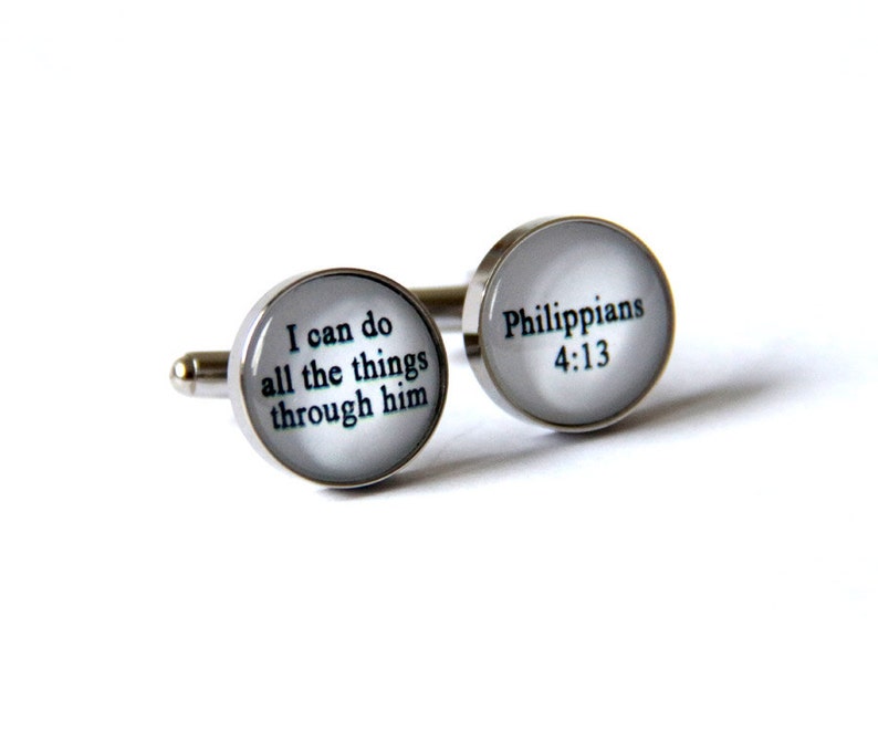 Religious Cuff Links for Him Bible Verse Cufflinks Custom Etsy