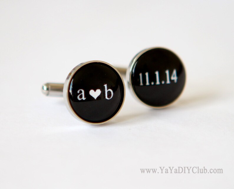 Grooms Gift from bride Wedding Cufflinks for Groom Cuff Links Custom Cufflinks Personalized Cufflinks Groom Gift