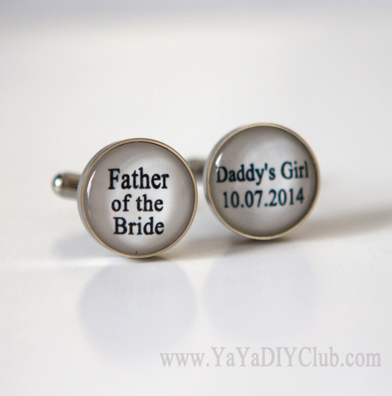 Father of the Bride Cufflink Navy Blue Wedding Gift for Etsy