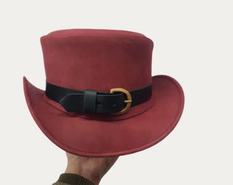 Handmade Top Hat Victorian Style Gothic Hats – Cowboy cowgirl Festival Cosplay ,Halloween hats