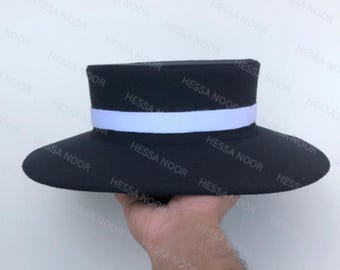 Cappello a cilindro in stile vintage ispirato a Melania Trump, design americano elegante, abbigliamento formale
