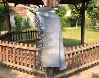 Handmade Leather Chaps with Fringe – Western Rodeo Chap, Suede Ranch Wear, Customize Gear