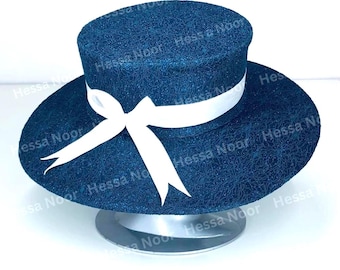 Sombrero de copa para boda inspirado en Melania Trump, estilo victoriano, accesorios de acero clásicos y creativos.
