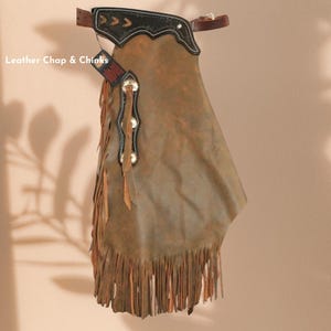 Custom Made Leather Men&#39;s Chinks/Cowboy/ Youth/New/R Bar K