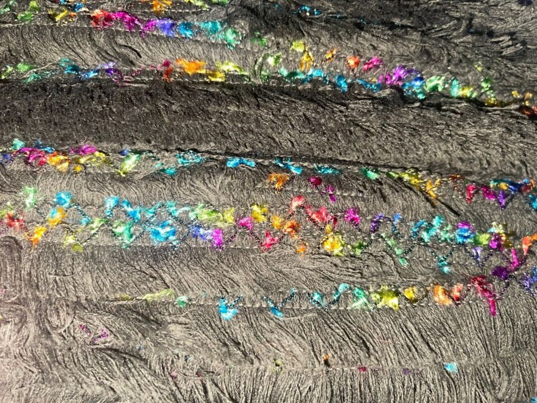 10 Yards Confetti Olive Green Rainbow Chenille Fringe Trim 1 Wide Etsy