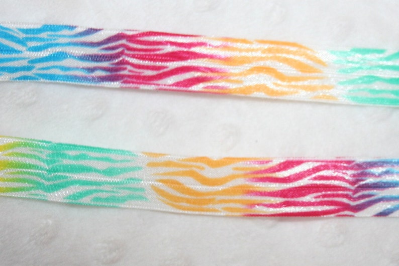 Clearance 10 Yards Tie Dye Rainbow Zebra Animal Print 5 8 Etsy