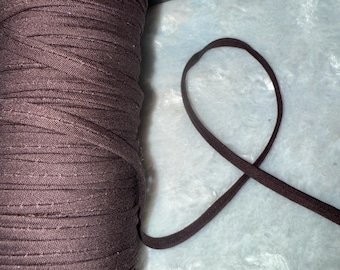 10 yards dark coffee Brown Cording: 1/4" Non-Stretch Tube