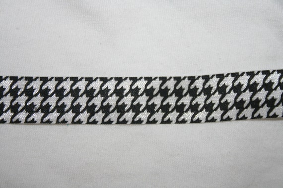 10 Yards Black White Houndstooth Alabama Crimson Tide Shiny Etsy