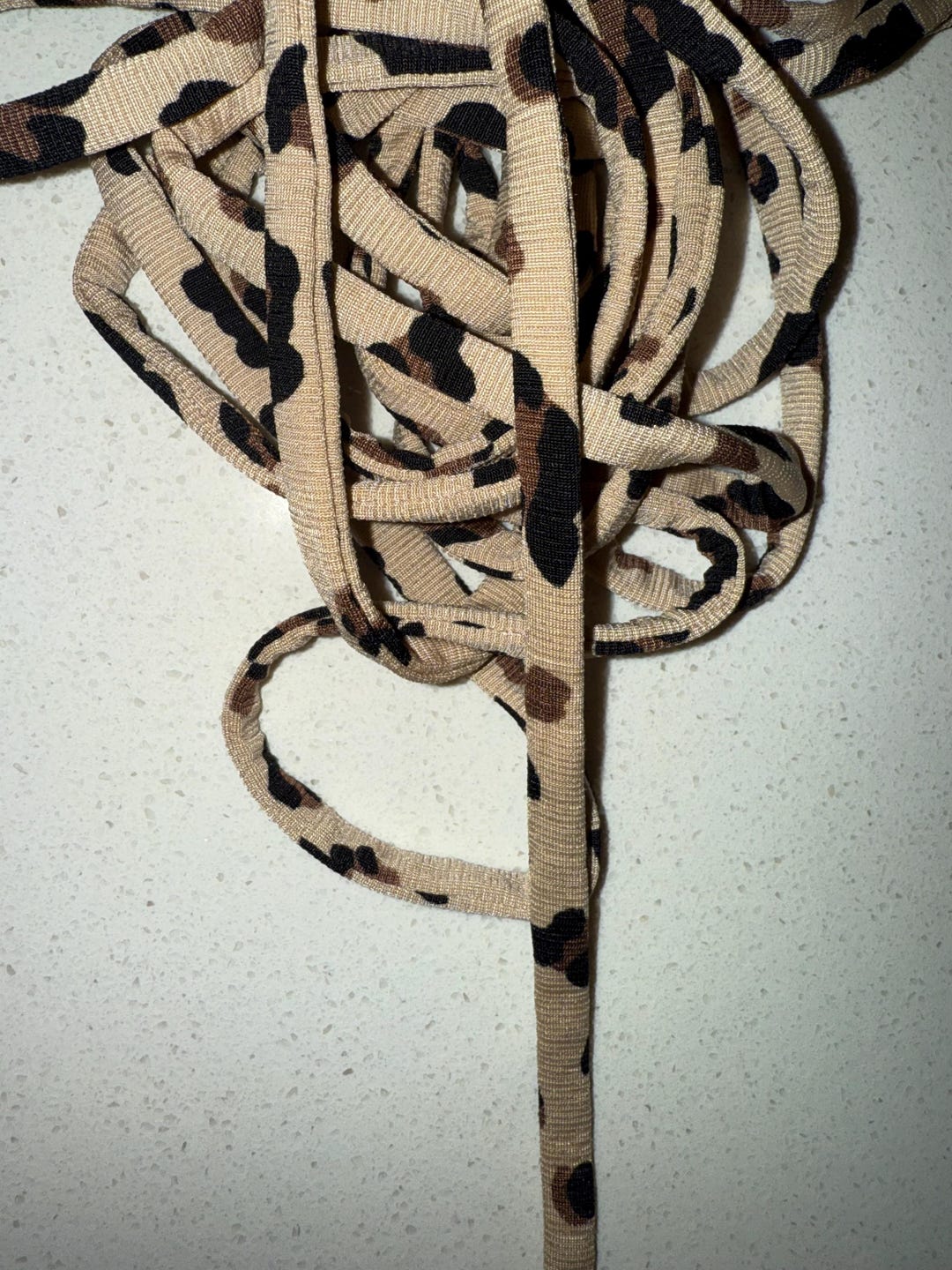 5.75 Yards Black Brown Animal Print Cheetah Leopard Strap Tube String ...
