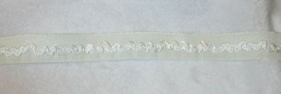 Ivory Ruffle Foldover Elastic - 10 Yards, 1/2" Wide, DIY Headband Hair Ties