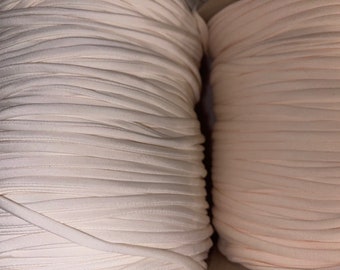 10 yards Cream light dark ivory Spaghetti Strap Tube tubular hollow non Stretch Cord cording 1/4" wide