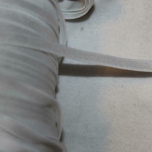 Clearance 10 yards Flat White headband lingerie mask stretch skinny shiny satin elastic 1/4&quot; wide