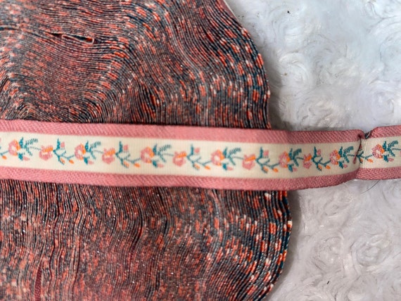 Jacquard Webbing: Orange, Lavender & Blue Jacquard Webbing: Orange, Lavender & Blue