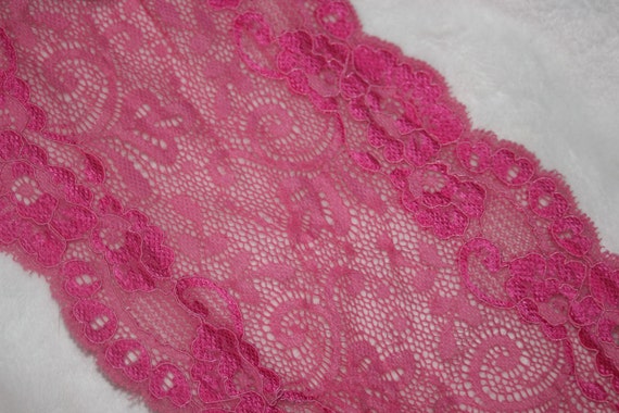 5 yards Bright Bubblegum Pink sheer sew sewing trim BRIDAL | Etsy