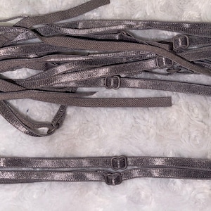 Lot 12 pair Dark Gray (24 pieces) sew in stretch spaghetti bra STRAP straps mask  1/4&quot;
