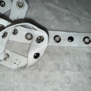 White Eyelet Belt - Etsy display picture 1