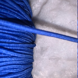 10 yards Bright Blue shock CORD ROUND stretch round elastic bungee Thick -