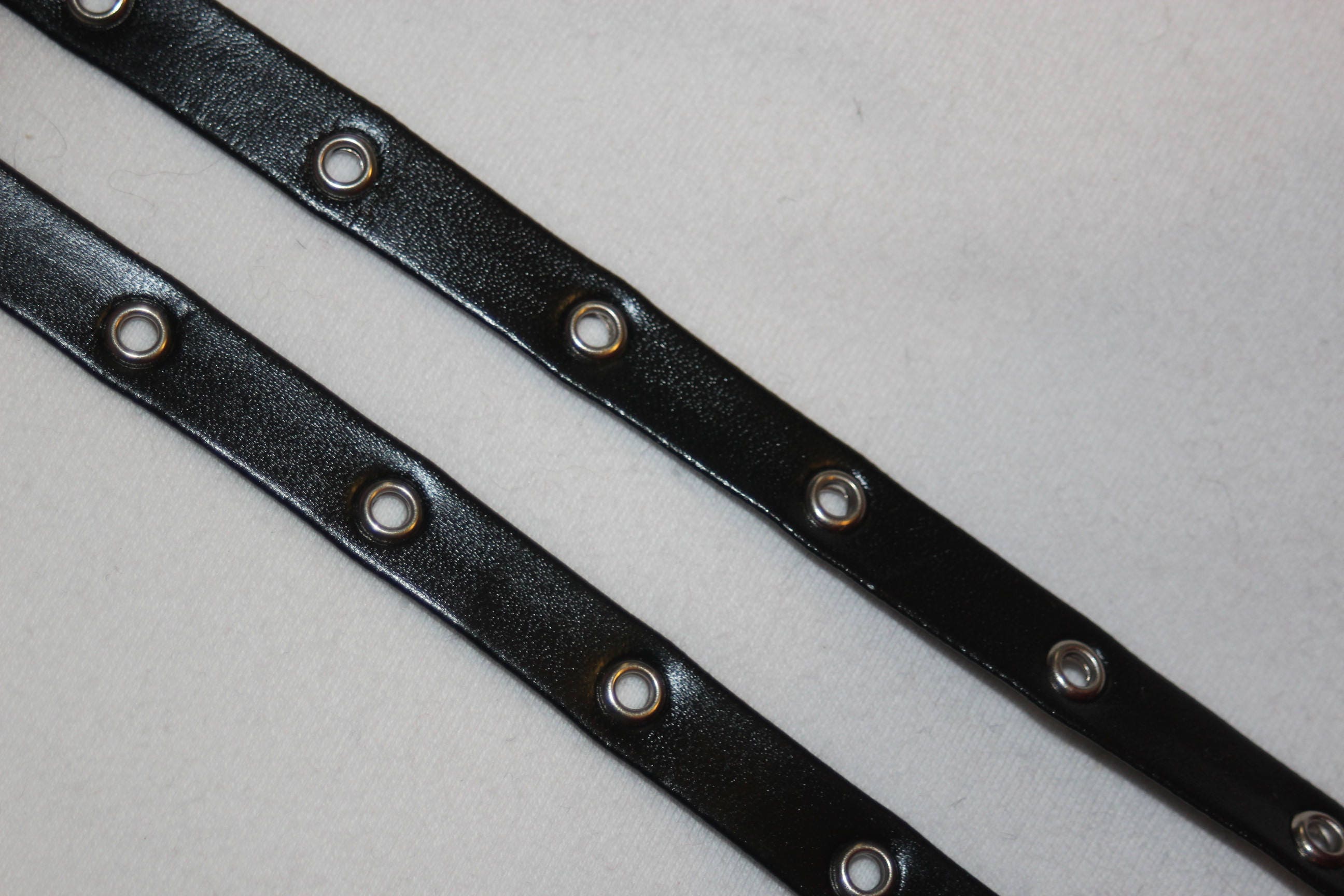 3 Yards Narrow Black Pleather Eyelet Grommet Grommets Trim Etsy