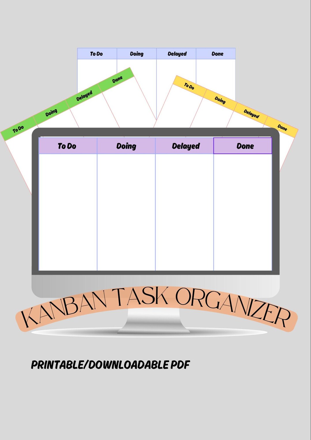 Kanban Task Organization System Printable/downloadable Pdf - Etsy