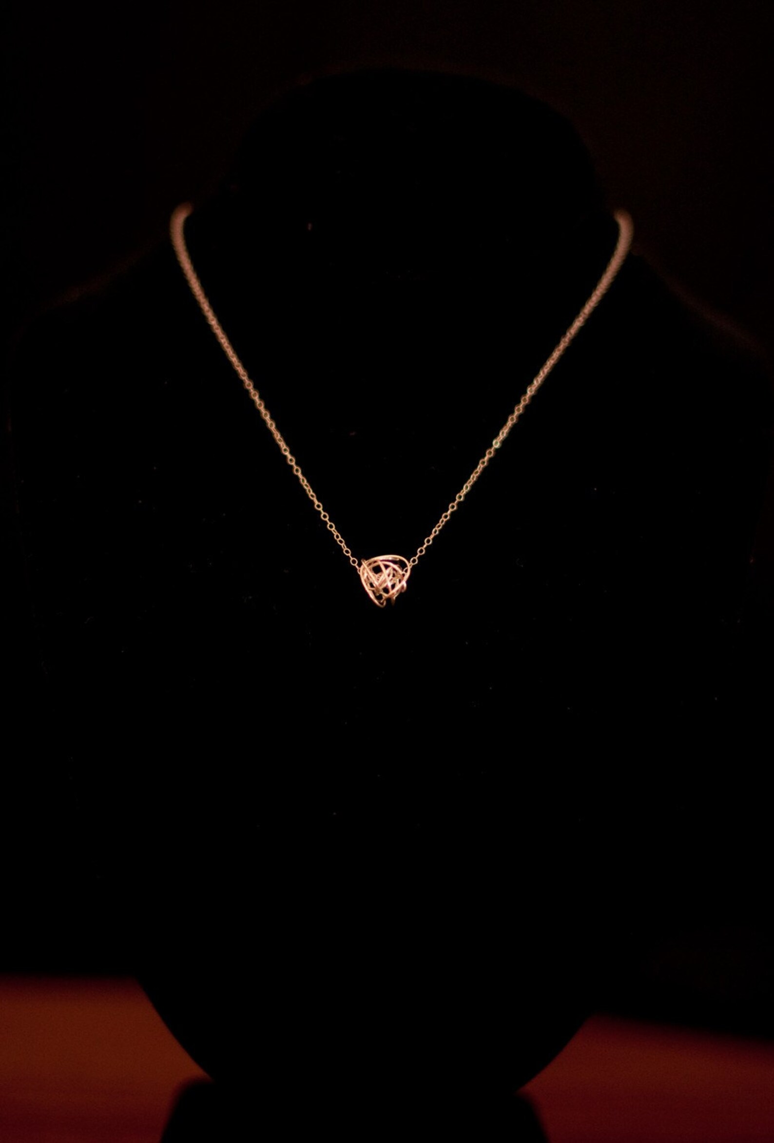 Gold Knot on Gold Necklace Love Knot Necklace Love Knot Etsy