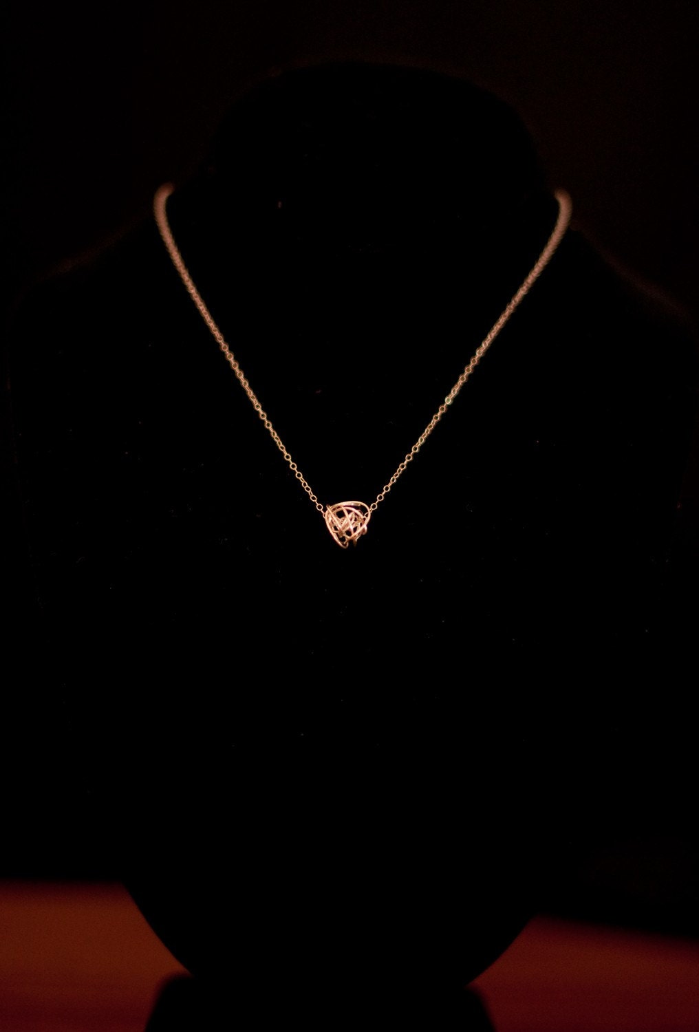 Gold Knot on gold necklace love knot necklace love knot Etsy