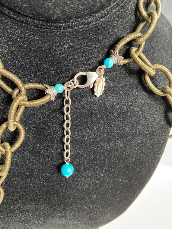 Amy Kahn Russell turquoise pendant statement neck… - image 6