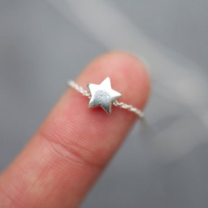 Sterling Silver Star Necklace, Mini sterling silver star necklace image 1