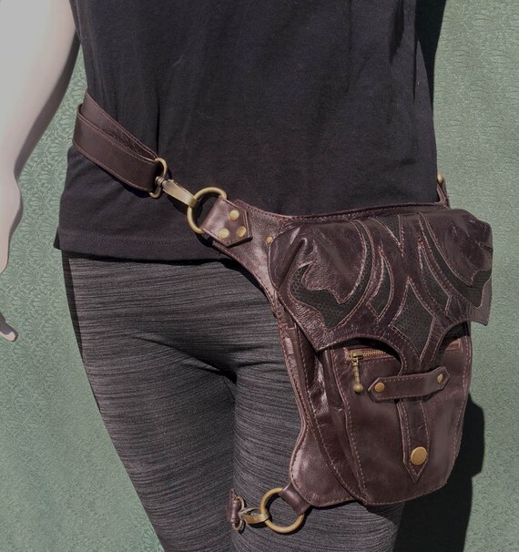 steampunk leg holster bag