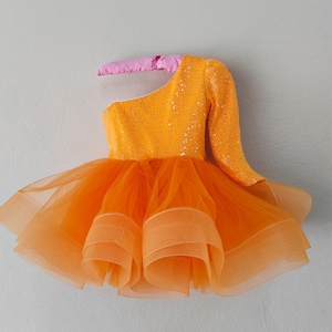 Orange Baby Dress,Orange Birthday Dress,Birthday Photoshoot Dress,Orange Photoshoot Dress,Pageant Orange Dress,1st Birthday Dress