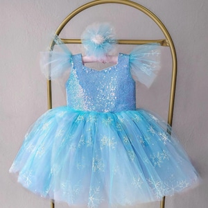 Elsa Baby Dress,Toddler Birthday Costume,Elsa Birthday Photoshoot Dress,Baby Photoshoot Dress,1st Birthday Dress,Toddler Princess