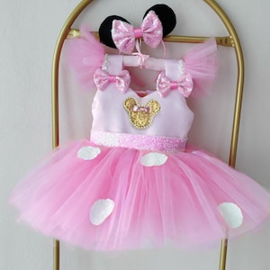 Minnie Mouse Costume,Pink Minnie Costume,Minnie  Baby Birthday Dress,Birthday Photoshoot Dress,Photoshoot Dress,1st Birthday Dress,