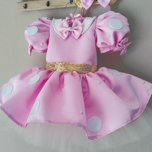 Pink Minnie Mouse Birthday Dress: Toddler Minnie Costume