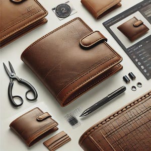 Handgefertigte Leder Geldbörse mit Reißverschluss, Echtleder Kleine Brieftasche, schlanker Kartenhalter, personalisiertes Geschenk für sie, RFID-Schutz