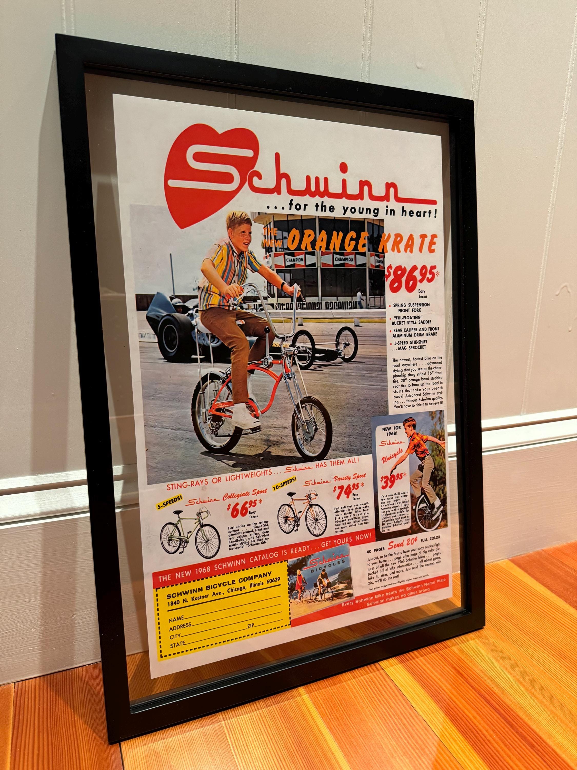 Schwinn Orange Krate Vintage Bicycle Advertisement - Large Vintage Wall Art Print or Canvas - Etsy Schwinn Orange Krate Vintage Bicycle Advertisement - Large Vintage Wall Art Print or Canvas - Etsy
