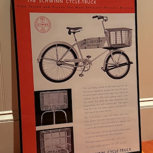 Large Schwinn Cycle-Truck Vintage Bicycle Advertisement - Large Vintage Wall Art Poster