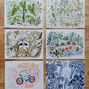 Set of 6 postcards