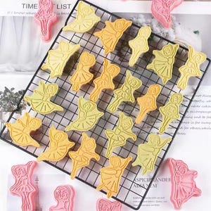 Ballerina Tänzerin Ausstechformen Fondant Präger niedliches 8er Set zum Backen von Keks