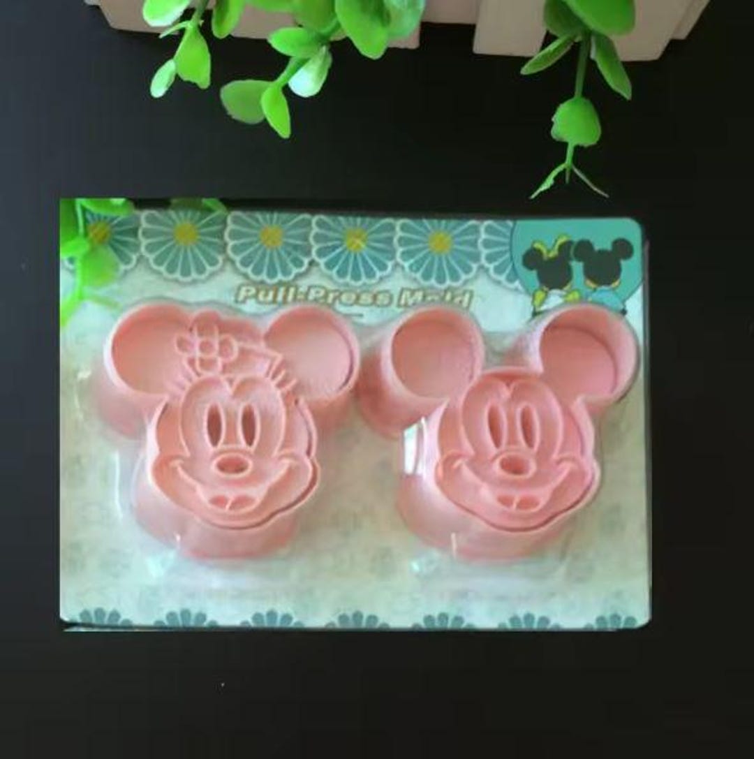 Mickey and Minnie Mouse Cookie Cutters and Embossers 2 Pack - Etsy