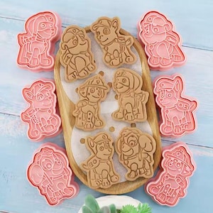 Paw patrol cookie cutters 6 pack baking mould fondant embossers