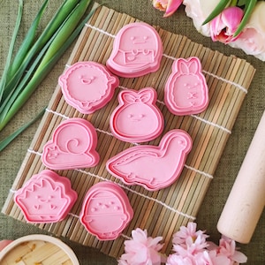 Sumikko Gurashi Cookie Cutters moulds fondant embossers 8 piece set San-X baking biscuits Tokage's mum, Nisetsumuri, Zassou, Shirokuma's bag