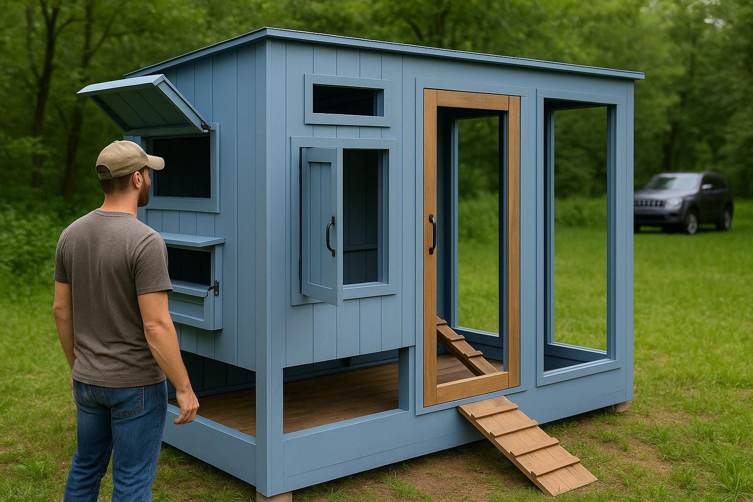Modern Chicken Coop DIY Building Plan: Backyard Poultry Design (PDF) - Etsy