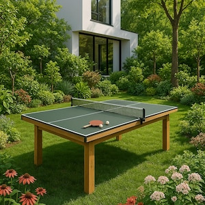 DIY Outdoor Ping Pong Table, Outdoor Ping Pong Table, Woodworking Modern Ping Pong Table, Digital PDF Plans, Instant Download