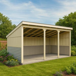 12x24 Loafing Shed Plans – Step-by-Step DIY Portable Shelter for Horses, Livestock, or Storage – Three-Sided Skid-Mounted Barn Design