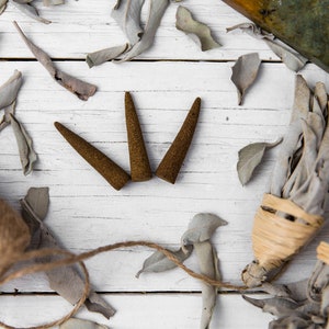Salbei Weihrauchkegel - Ganz natürliche handgerollte Kräuter Weißer Salbei Weihrauchkegel - 3, 6 oder 12 - Verschmieren Verschmieren Yoga Meditation Reinigung Weihrauch